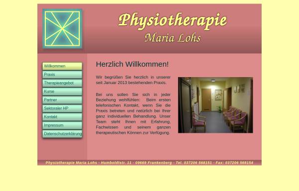 Vorschau von www.physiotherapie-lohs.de, Physiotherapie Maria Lohs