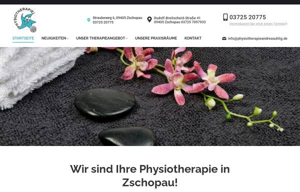 Vorschau von www.physiotherapieandreasuhlig.de, Physiotherapie Andreas Uhlig