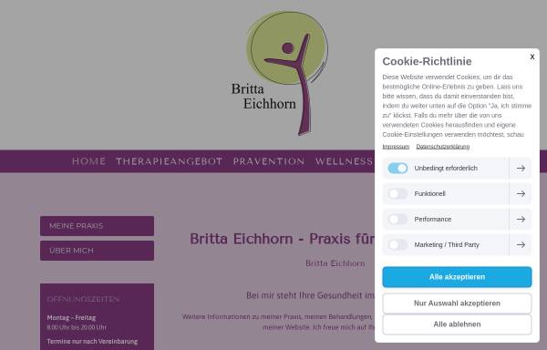 Vorschau von www.britta-eichhorn-physio.de, Britta Eichhorn Praxis für Physiotherapie