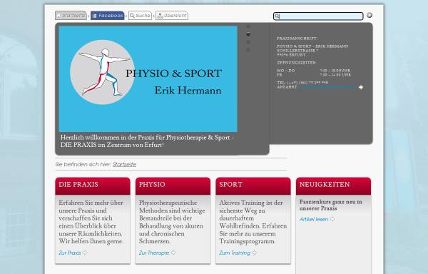 Vorschau von www.physio-sport-hermann.de, Physio & Sport Erik Hermann