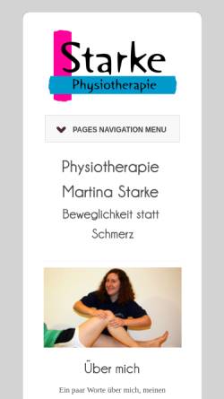 Vorschau der mobilen Webseite www.starke-physio.at, Martina Starke