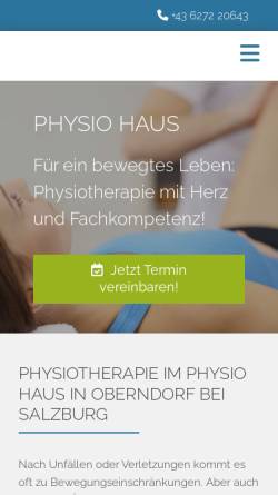Vorschau der mobilen Webseite www.physio-haus.at, Physio Haus Michael Podhajsky