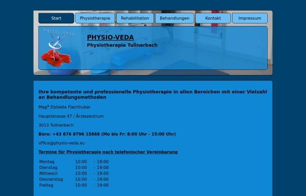 Vorschau von www.physio-veda.eu, Physio-Veda, Elzbieta Flachhuber