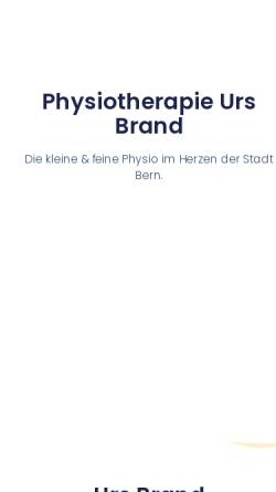 Vorschau der mobilen Webseite physiobrand.ch, Physiotherapie Urs Brand