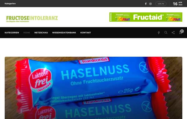 Vorschau von www.fructose-intoleranz.info, Fruktose Intoleranz