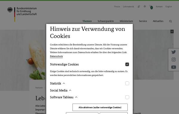 Vorschau von www.bmel.de, Lebensmittelsicherheit
