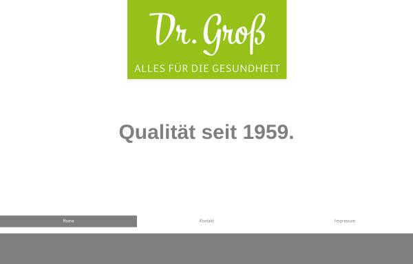 Vorschau von www.dr-gross.com, Dr. Groß Naturkost