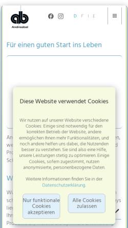 Vorschau der mobilen Webseite www.andreabal.ch, Nahrungsergänzung und Ernährung in der Schwangerschaft