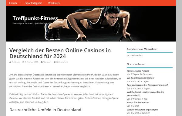 Vorschau von www.treffpunkt-fitness.de, Treffpunkt Fitness