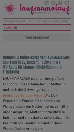 Vorschau der mobilen Webseite www.laufmamalauf.de, Laufmamalauf UG