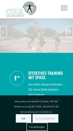 Vorschau der mobilen Webseite cb-athletics.de, Claas Benk Athletics