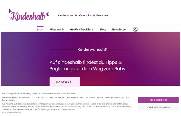 Vorschau von www.kindeshalb.de, Kindeshalb: Der Blog für Frauen mit Kinderwunsch