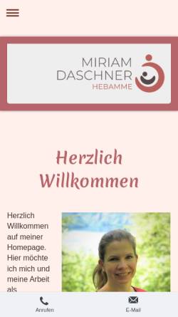 Vorschau der mobilen Webseite www.schanzer-hebamme.de, Daschner, Miriam