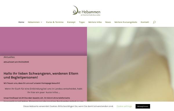 Vorschau von www.hebammen-landau.de, Die Hebammen am Vinzentius Krankenhaus Landau