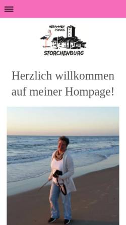 Vorschau der mobilen Webseite www.hebamme-ingrid-vogelei.de, Hebammenpraxis Storchenburg
