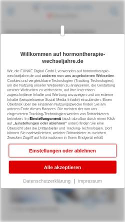 Vorschau der mobilen Webseite www.hormontherapie-wechseljahre.de, Hormontherapie Wechseljahre