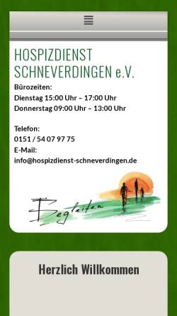 Vorschau der mobilen Webseite www.hospizdienst-schneverdingen.de, Hospizgruppe Schneverdingen e.V.