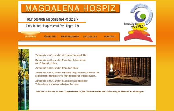 Vorschau von www.magdalena-hospiz.de, Freundeskreis Magdalena-Hospiz e.V.