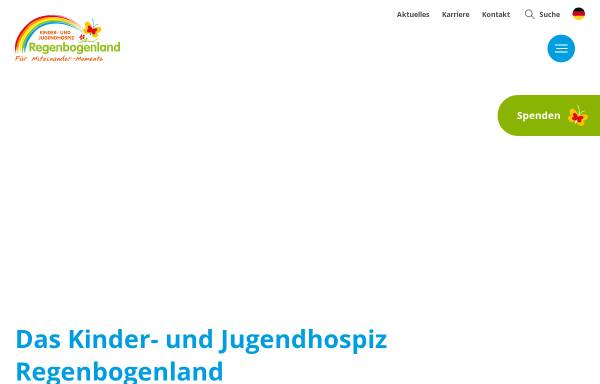 Vorschau von www.kinderhospiz-regenbogenland.de, Kinderhospiz Regenbogenland