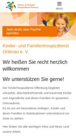 Vorschau der mobilen Webseite www.kinderhospizdienst-ortenau.de, Kinder- und Jugendhospizdienst Ortenau