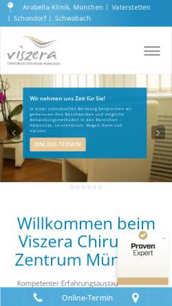 Vorschau der mobilen Webseite www.viszera.de, Viszera GmbH