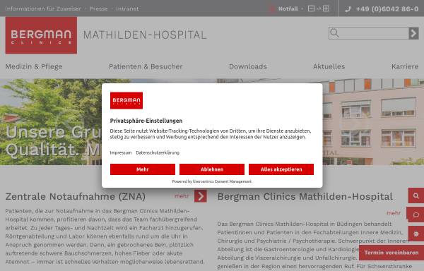 Vorschau von www.bergmanclinics-mathildenhospital.de, Bergman Deutsche Klinik Büdingen GmbH