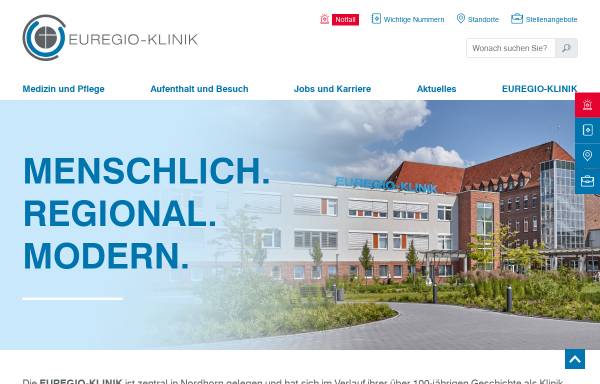 Vorschau von www.euregio-klinik.de, Euregio-Klinik Grafschaft Bentheim Holding GmbH