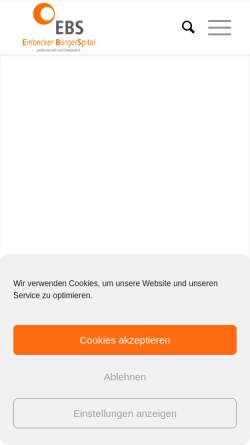 Vorschau der mobilen Webseite einbecker-buergerspital.de, Einbecker Bürgerspital
