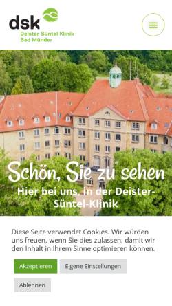 Vorschau der mobilen Webseite dsk-bm.de, Deister-Süntel-Klinik GmbH Bad Münder