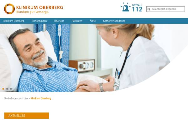 Vorschau von www.klinikum-oberberg.de, Klinikum Oberberg - Kreiskrankenhaus Waldbröl