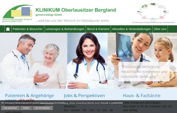 Vorschau von www.klinikum-oberlausitzer-bergland.de, Klinikum Oberlausitzer Bergland