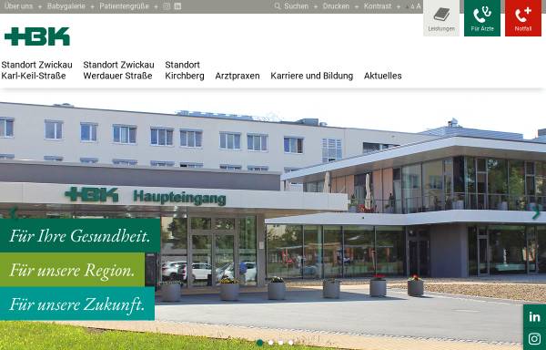 Vorschau von www.heinrich-braun-klinikum.de, Heinrich-Braun-Klinikum gemeinnützige GmbH