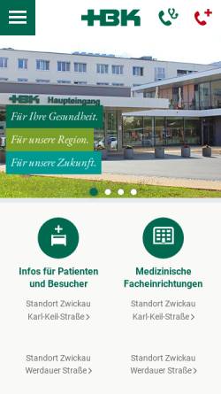 Vorschau der mobilen Webseite www.heinrich-braun-klinikum.de, Heinrich-Braun-Klinikum gemeinnützige GmbH