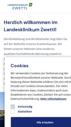 Vorschau der mobilen Webseite www.zwettl.lknoe.at, Landesklinkum Zwettl