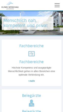 Vorschau der mobilen Webseite www.klinik-seeschau.ch, Klinik Seeschau