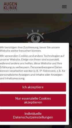 Vorschau der mobilen Webseite www.laserzentrum-allgaeu.de, Laserzentrum Allgäu