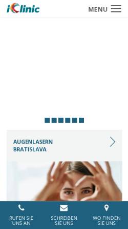 Vorschau der mobilen Webseite www.iclinic.at, iClinic Bratislava