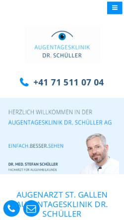 Vorschau der mobilen Webseite augen-sg.ch, Augentagesklinik Dr. Schüller