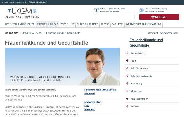 Universitätsklinik für Frauenheilkunde und Geburtshilfe Giessen/Marburg
