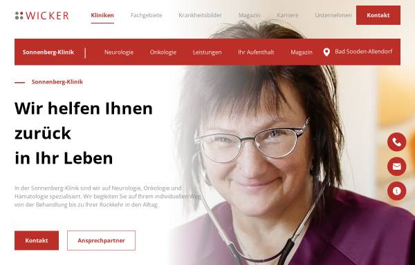 Vorschau von www.wicker.de, Sonnenberg-Klinik