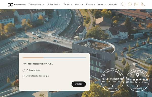 Vorschau von www.dorow-clinic.de, Dorow Clinic