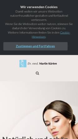 Vorschau der mobilen Webseite dr-kuerten.de, Praxis Dr. Martin Kürten