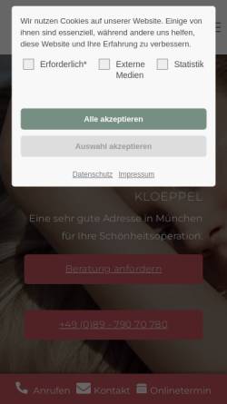Vorschau der mobilen Webseite www.drkloeppel.com, Dr. med. Markus Klöppel