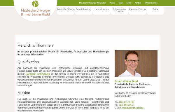 Vorschau von guenther-riedel.de, Plastische Chirurgie - Dr. med. Günther Riedel
