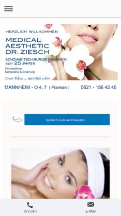 Vorschau der mobilen Webseite www.medical-aesthetic-mannheim.de, Beautyklinik Mannheim
