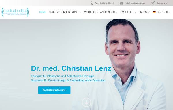 Vorschau von www.schoenheitsoperationen-drlenz.de, Dr. med. Christian Lenz