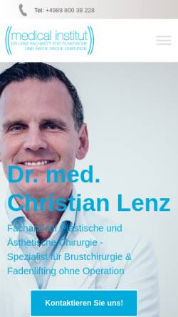 Vorschau der mobilen Webseite www.schoenheitsoperationen-drlenz.de, Dr. med. Christian Lenz