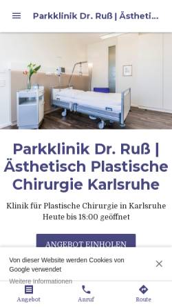 Vorschau der mobilen Webseite parkklinik-plastische-chirurgie-karlsruhe.business.site, Parkklinik