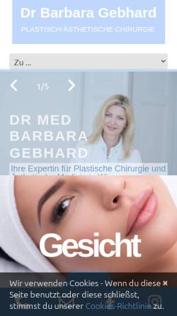 Vorschau der mobilen Webseite www.drgebhard.at, Dr. Barbara Gebhard