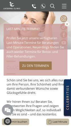 Vorschau der mobilen Webseite www.lucerneclinic.ch, Lucerne Clinic
